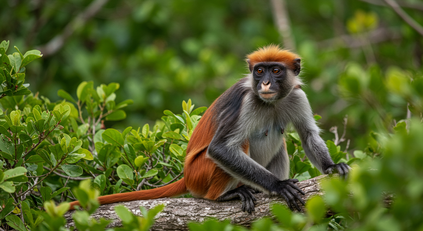 Red Monkey Jozani forest